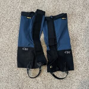Set Of 2 Outdoor Research Expedition Crocodile Gore-Tex Gaiters L Blue 61570